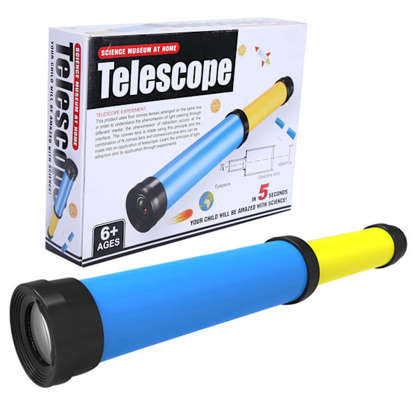 Barn plastteleskop DIY Making Kit Observation Educational Scientific Toy Accessory