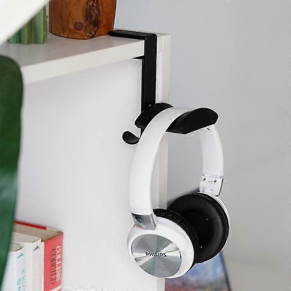 Hovedtelefonstativ Displaystativ Headsetholder Pladsbesparende bordklemme Black