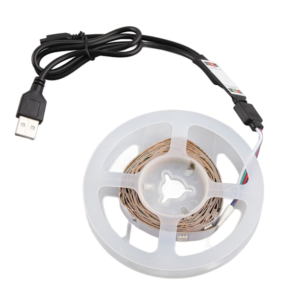USB 5V LED-lysstrimler RGB 5050 farveskiftende lysstrimler med Bluetooth-appkontrol til festdekoration i hjemmet 2m / 6.6ft
