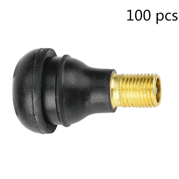 100 st Bil Motorcykel Universal Replacement Snap in däck Däckventilstam （TR412）