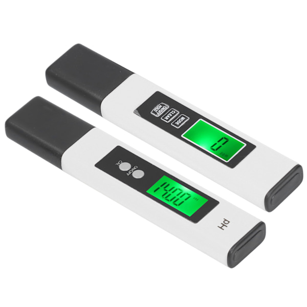 PH TDS Meter Combo 0,01pH Pen med høj præcision ±2 % aflæsningsnøjagtighed 3 i 1 EC temperaturmåler (A2(hvid) PH02SL(hvid))