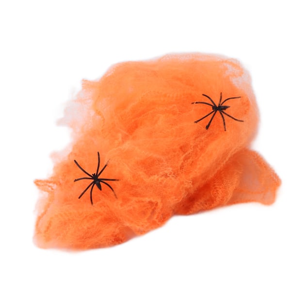 5 kpl Hämähäkinverkko Kauhistuttavia Eläviä Skaalautuvia Halloween-koristeita Sisä- ja ulkokäyttöön Oranssi