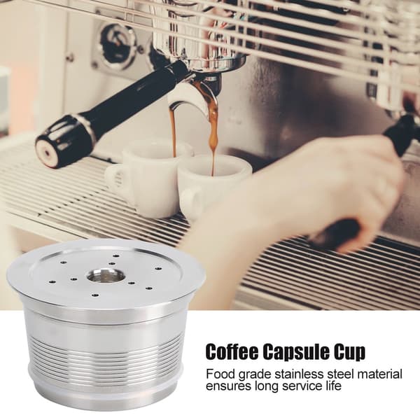 Gjenbrukbar kaffekapskoppfilter i rustfritt stål Passer til Caffitaly Wacaco Tchibo