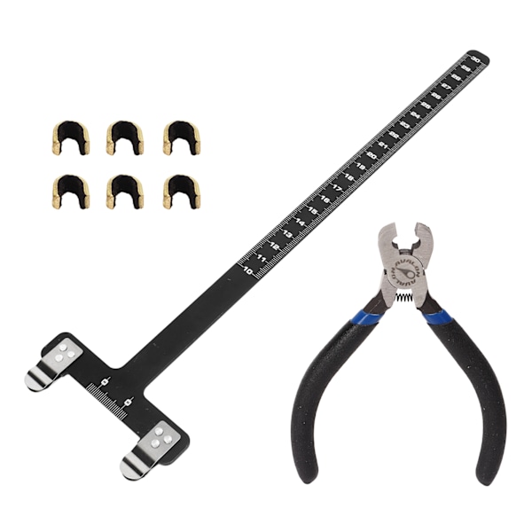 Bue-streng Nockpunkter Tang Sæt T-Lineal Nockningsspændetang Sæt Bueskydning Compound Trissa Bue Turning Kit Sort