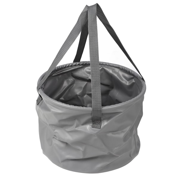 Collapsible Bucket Thickened Large Capacity Portable Folding Water Container with Handle for Camping Fishing Gray 20L