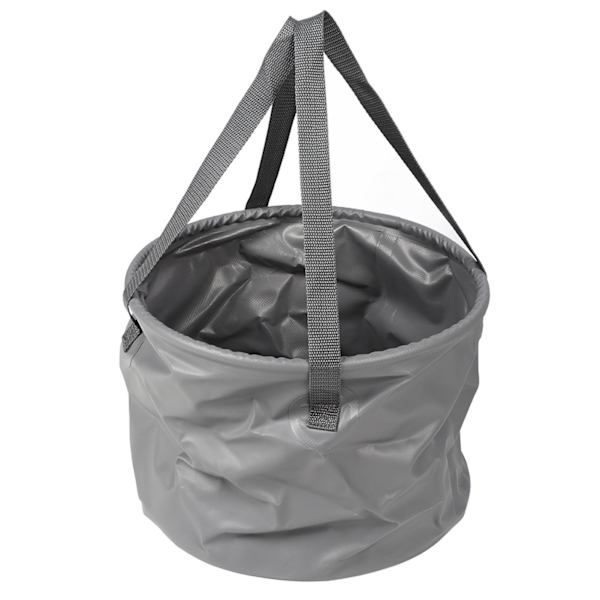 Hopfällbar hink Förtjockad Bärbar hopfällbar vattenbehållare med stor kapacitet med handtag för campingfiske Grå 20L