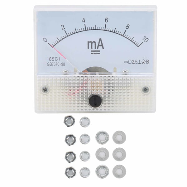 85C1 DC 0-10MA Pointer Amperemeter Head Ampere Meter Panel Strömmätningsinstrument