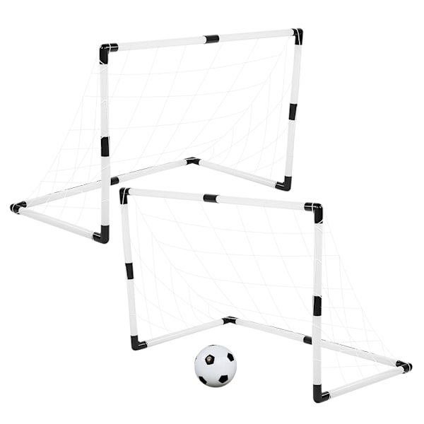 2st/set Bärbar inomhussport utomhus för barn Fotbollsmål Fotbollsnätspel ToyWhite Soccer Goal