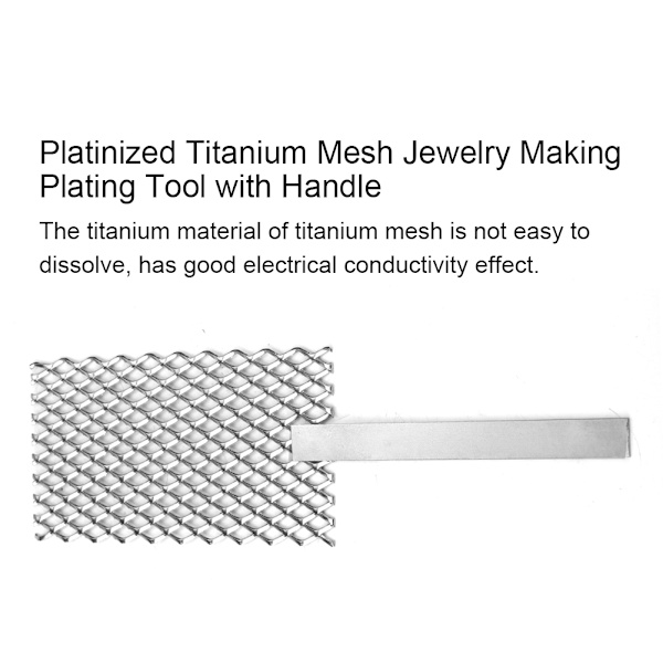 Platinized Titanium Mesh for Jewelry Making Plating Tool with Handle (Handle Mesh)