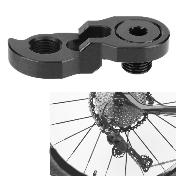 1 set aluminiumlegering bakväxelhängare förlängningsförlängare för landsvägscykel mountainbikes svart