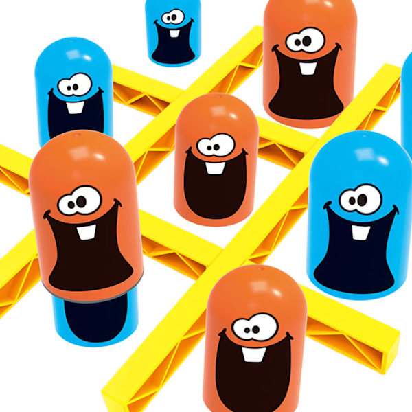 Blå Orange Big Eat Small Spill Interessant Praktisk Plast Line Up Sjakkbrett Spill for Hjemmekontor 5777-26