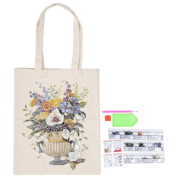 Diamantmålning Väska DIY Diamantmålning Verktyg Kit Handväska Shoppingväska för Hemma Skola BB006