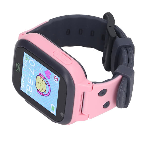 Børne Smart Watch Videoopkald Kamera Alarm Lommelygte Touchscreen Smartwatch til udendørs brug Rosa