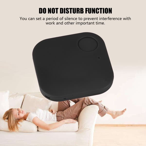 Bluetooth Nøglefinder Tile Tracker - Sort, anti-tabt GPS Locator til nøgler, børn og kæledyr