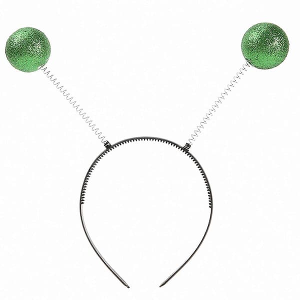 Bedårende Antennehodeplagg Ball Bursdag Hårringer Morsomt Hodeplagg Tegneserie Alien Antennehår Hodeplagg Sølv Green