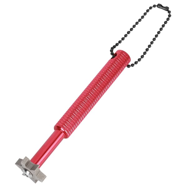 Humanized Golf Club Groove Sharpener Tool Accessory with Tail Hanging Rope Hole Red