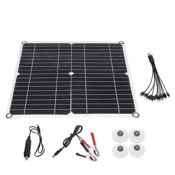 25w 30a Solpanel Solar Batteri Lcd Controller Kit Soloplader til Rv Camping Car Adventure Outdoor Solar panels