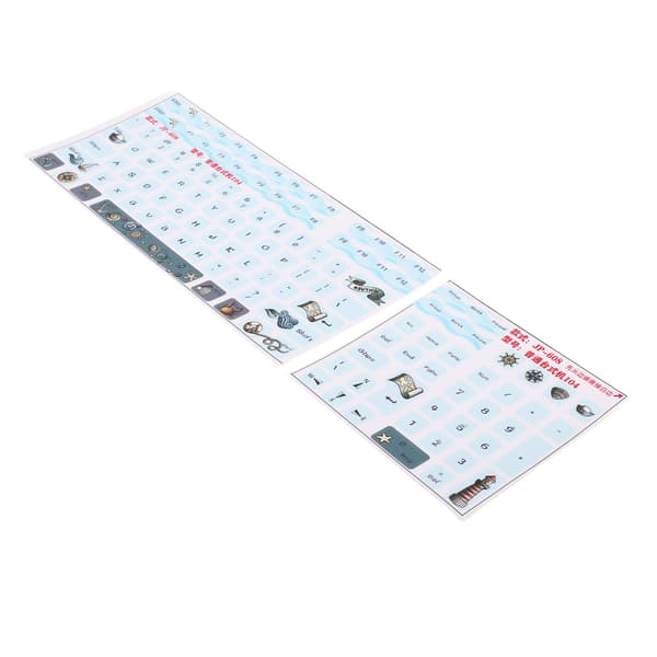 2st Keyboard Stickers Universal Durable Scratch Resistant Frosted Process Mechanical Keyboard Decals Keycaps Stickers