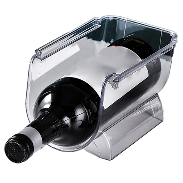 Vinstativ Stabelbar Plast Transparent Water Bear Flaskeholder for Hjem Display 1 Flaske Transparent
