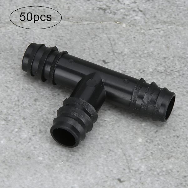 Kääntyvä liitäntäsovitin PP Kastelujärjestelmän tarvikkeet puutarhan kasteluun 16mm50kpl 16mm 3-tie