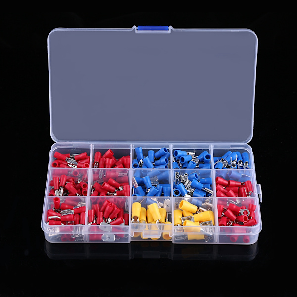 280 stk elektriske assorterede isolerede tråd Crimp terminaler Connector Case Kit Set
