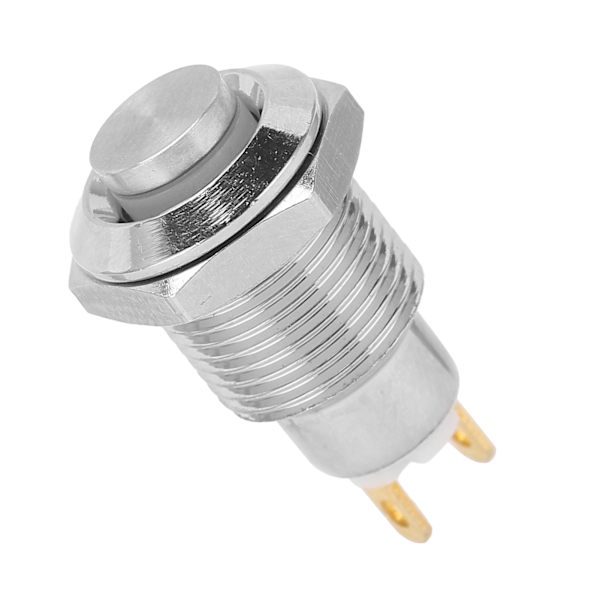 10mm Trykknap Startkontakt Rustfrit Stål Vandafvisende Momentan Trykknap 3V