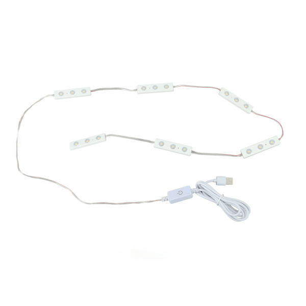 LED-sminkspegel Ljusremsa Touch Eye Friendly 6 rader 18 lampor Justerbar LED-ljusremsa Varm vit