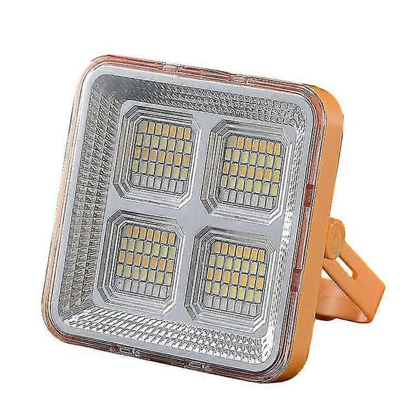 Sammenfoldelig bærbar vandtæt solcelle-USB-genopladelig LED-campinglampe udendørs nødbelysning[LD]
