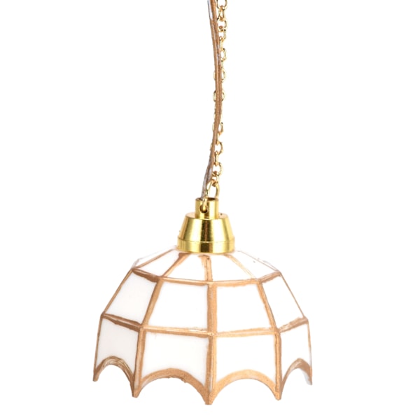 1:12 Dukkehustaklampe Utsøkt Miniatyr Taklampe Modell Dekor Tilbehør 12V