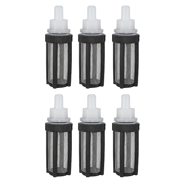6 stk Vanninntak Mikro Pump Filterkontakt 8mm med rustfritt stålnett
