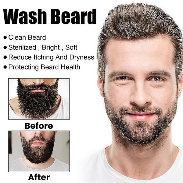 1/2 stk skjeggrens for menn Reduser kløe tørrhet Reparasjon skadet skjegg 1pcs