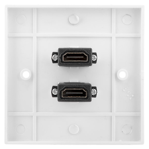 Vit Dual Port HDMI Väggplatta Panel för Hotell Hemmakontor Building US Standard