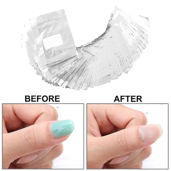 50/100 Nail Foil Gel Wraps Polish Remover Art Soak Off Akrylborttagning 50pcs