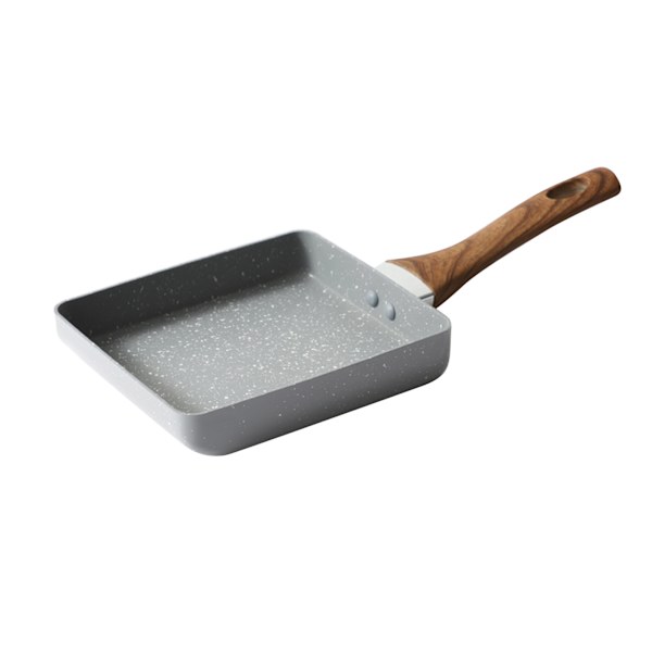 Tamagoyaki Pan Prevent Stick Mini Japansk omelett Pan Frukost Platt Pan för kökstillbehör Grå 15x18cm / 5,9x7,1in