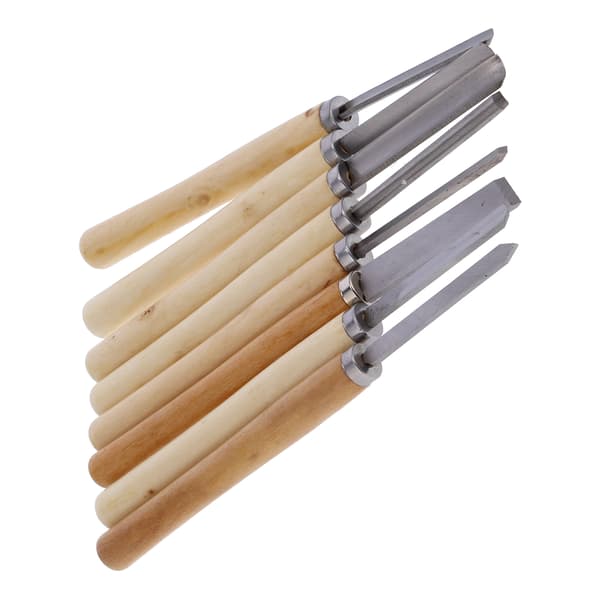 8-piece Wood Chisel Set Steel Cutter with Ergonomically Designed Handle for Woodworking