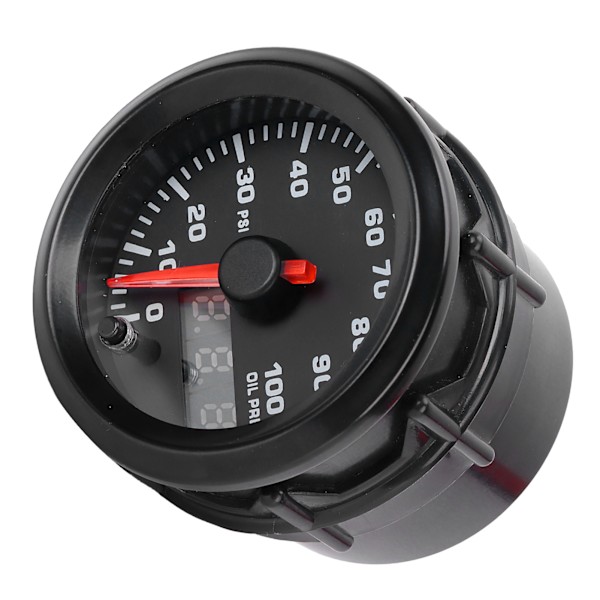 12V 2in oljetrycksmätare 0-100PSI meter 7 färger LED-skärm med sensor Universal för bil