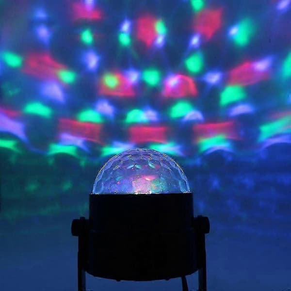 YOUOKLIGHT 7 lysformer LED RGB roterende DJ diskokule/EU-plugg