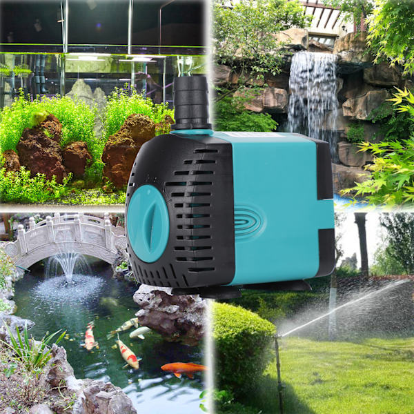 10W dränkbar pump 600L/H 1,2m Lyft Lågbrus vattenpump för akvarium EU-kontakt 220V