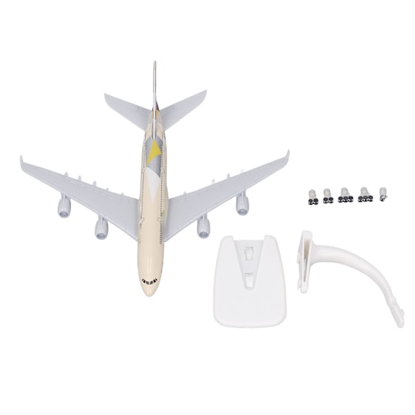 Simuleret legerings passagererfly model legetøj model Diecast fly model dekoration til børn voksne 7,9 tommer
