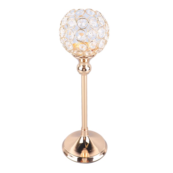 Guld Kristall Ljusstake Ihålig Minimalistisk Utsökt Kristall Ljusstake Hållare för bröllopsfest heminredning