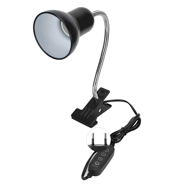 Reptil Solbadningslampe Klipsbeslag Metal Fleksibel Varmelampe Klipsholder EU-stik 220V