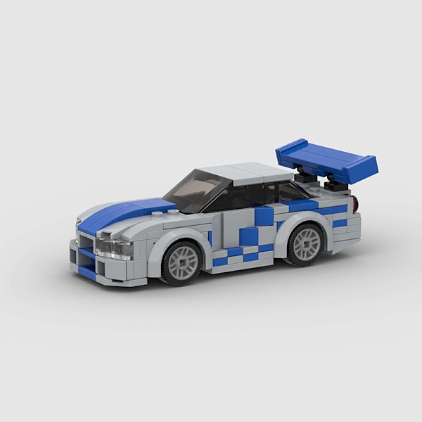 203-osainen superkilpa-autojen rakennuspalikkasetti