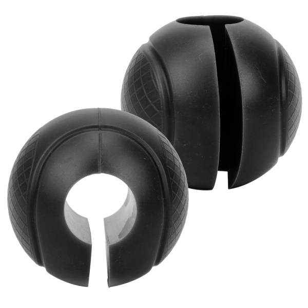 2st Skivstångsgrepp Runda Tjock Silikon Hanteladapter Bollar Skivstångsgrepp Hand Wrap Ball Svart