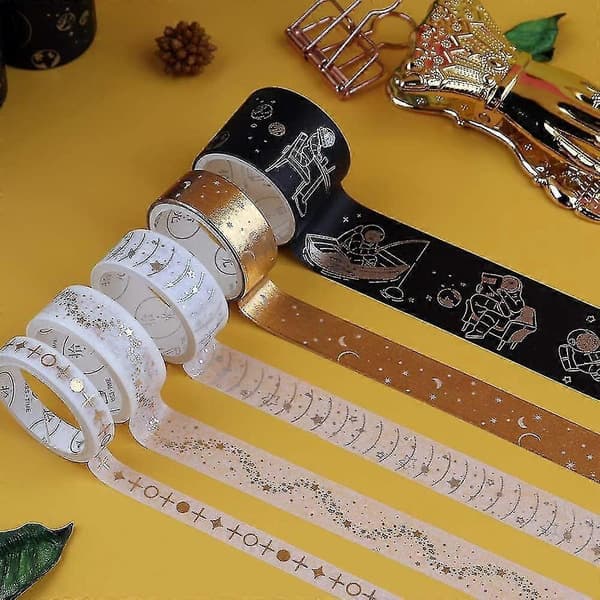 Teipsett, 20 ruller dekorative maskeringsteiper Kompatibel med kunst, Bullet Journal
