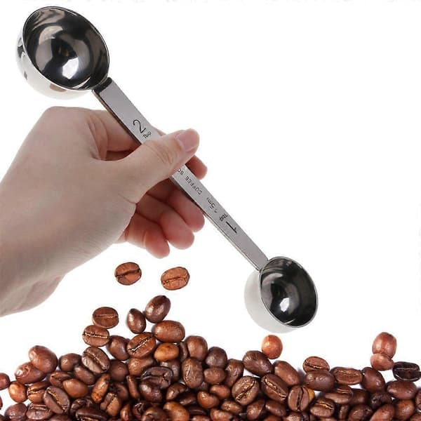 Måleske i rustfrit stål Kaffeske Dobbelt spiseske 15ml og 30ml[LD]