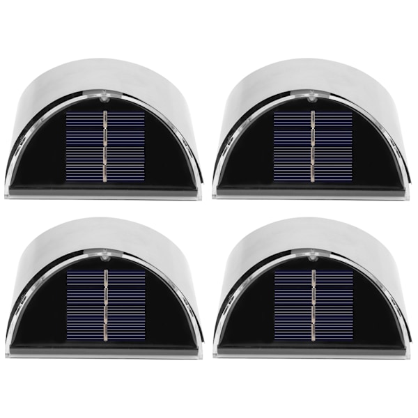 4 stk sæt rustfrit stål solenergi LED væglampe LightControl til havebelysning