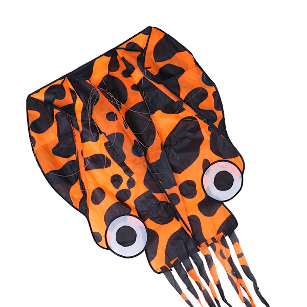 Bläckfisk Drake SingleLine Djur Mjuk Orange Fläckig Färg Utomhus Rolig Flugleksak 4 Meter