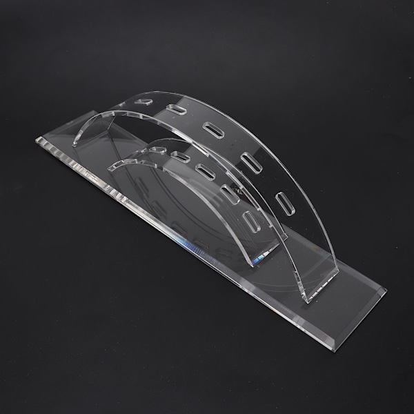 Akryl Transparent 6 hål Lösögonfransar Ympning Pincettställ Display Stativ Förvaringsställ Transparent 230 x 50 x 100 mm