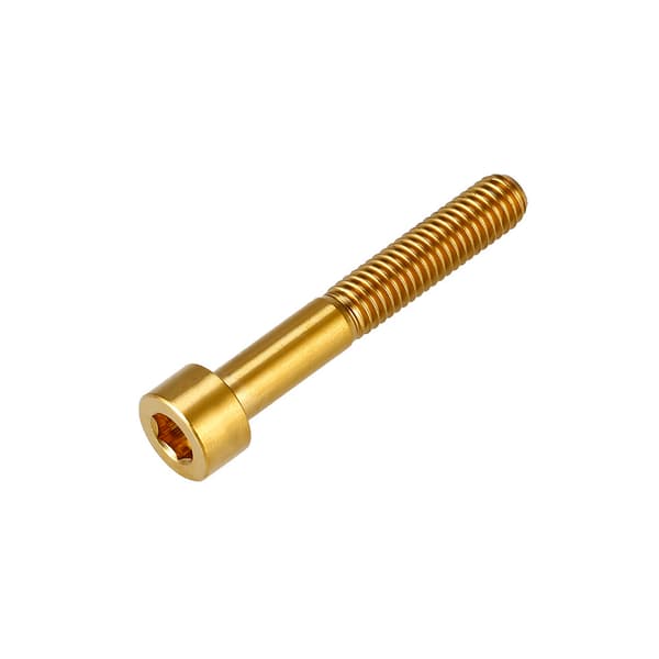 1 st Titanium Bicycle Headset Stem M6 Thread Bolt Bicycle Accessories (Gold M6-40)