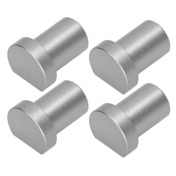 4 stk Trebearbeiding Desktop Limit Blocks Multifunksjonell arbeidsbenk Peg bremse stopp 20mm diameter Sølv